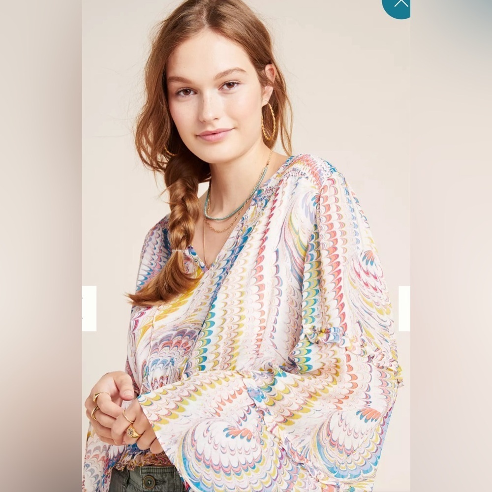 Maeve Jessa Peasant Blouse, Size S